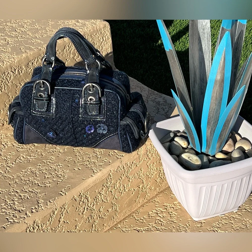 Coach blue tweed